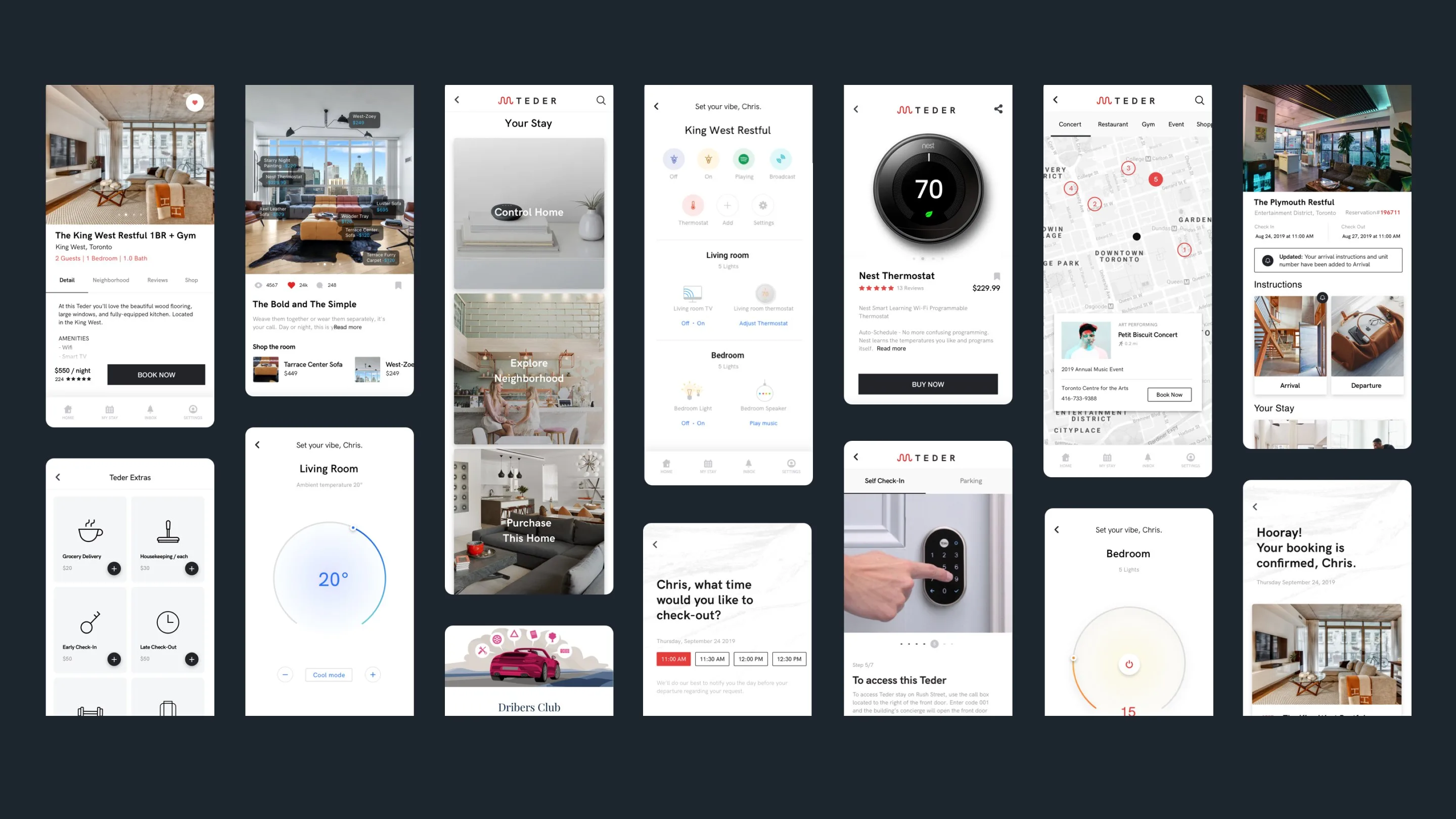 Teder: A calm, premium guest app