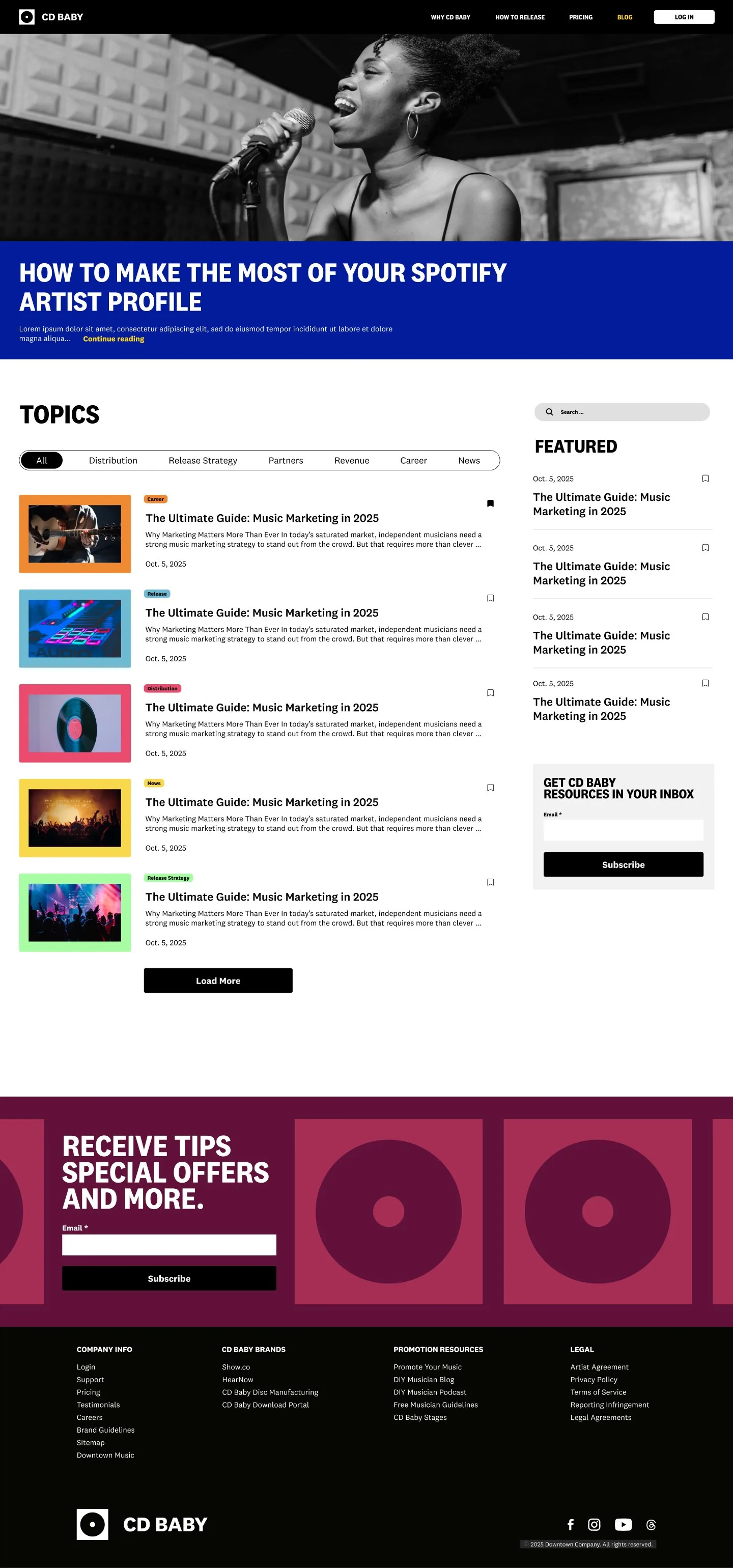 CD Baby: Blog home