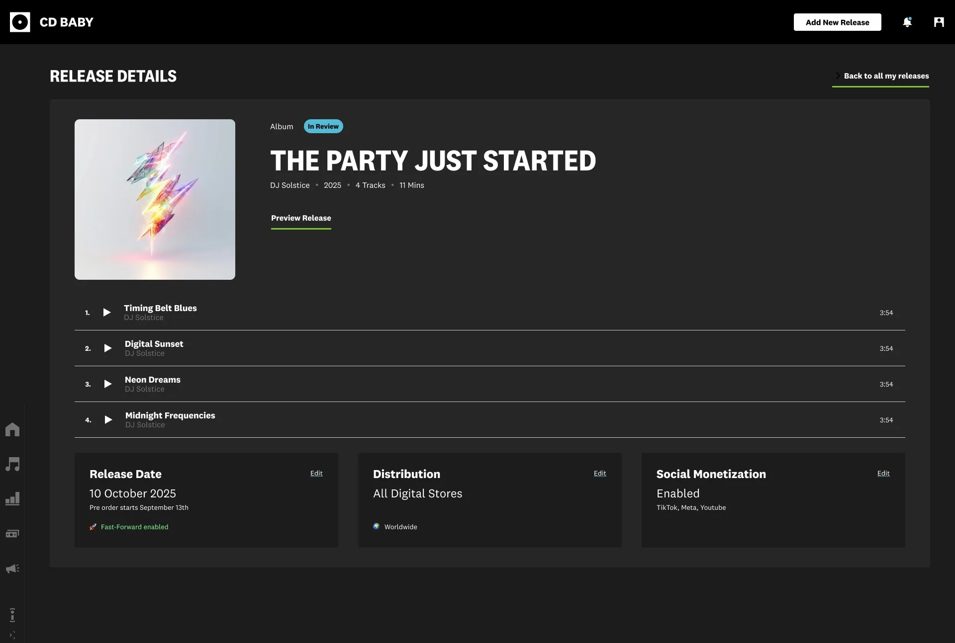 CD Baby: cdba release