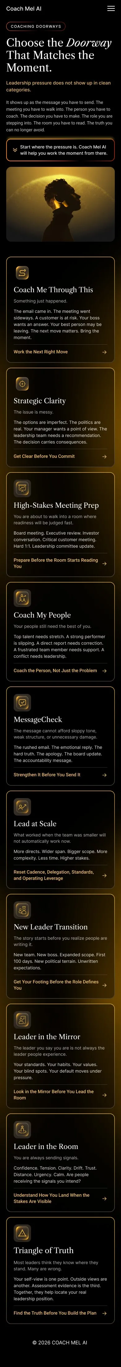 Coach Mel AI: mobile