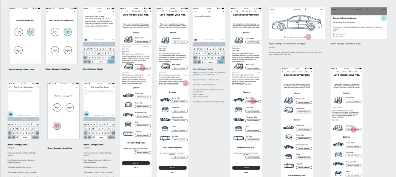 Dribe: UX flows & wireframes