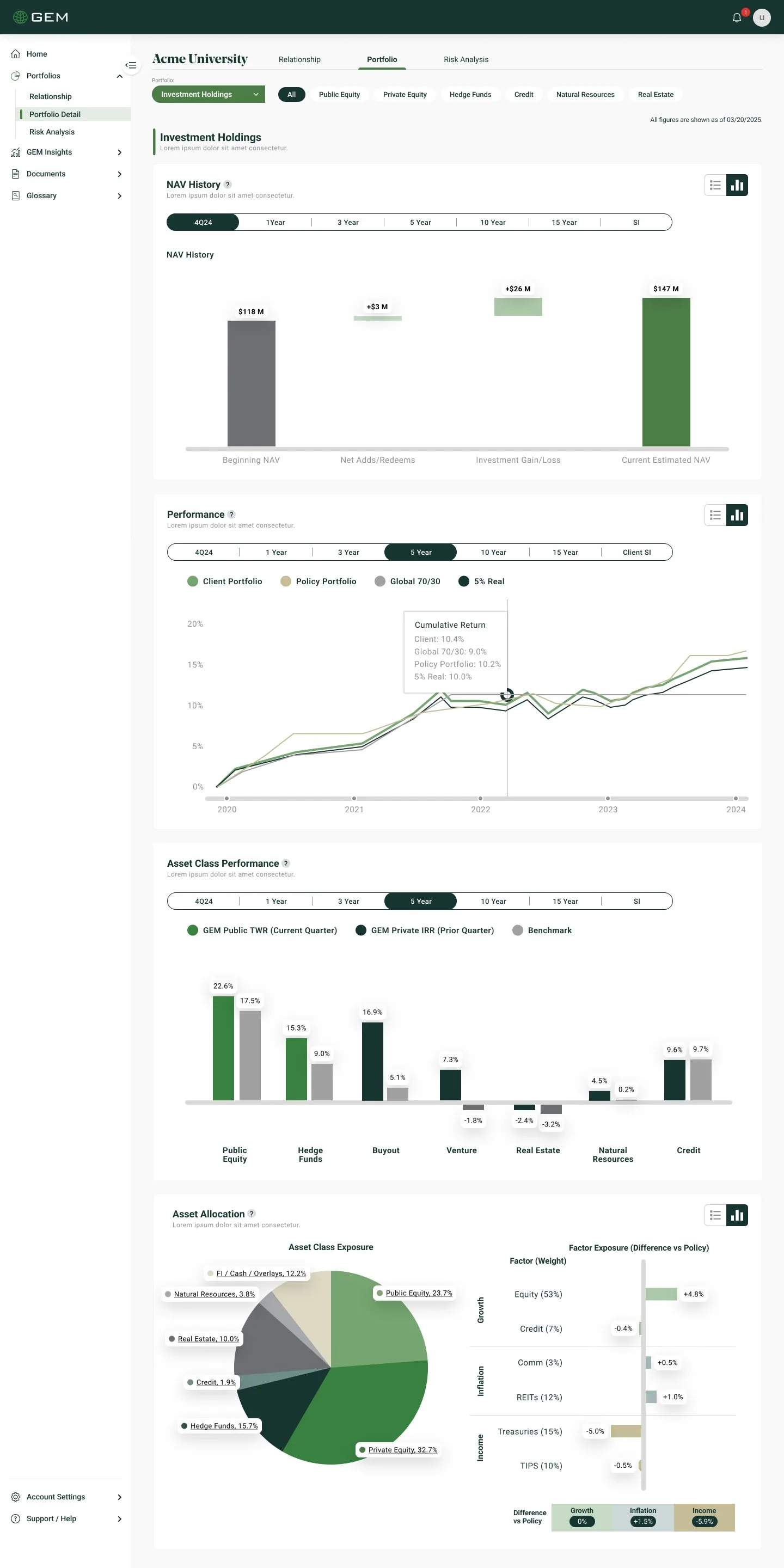 GEM: gem w3 portfolio