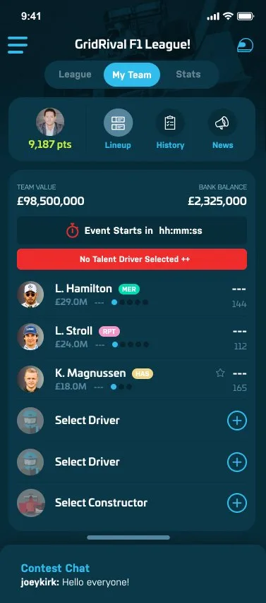 GridRival: myteam