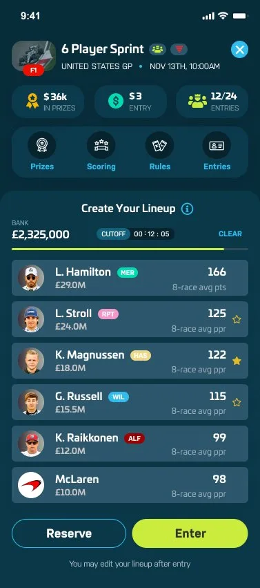 GridRival: lineup