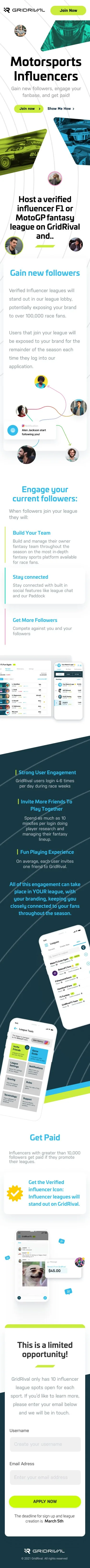 GridRival: influencer mob