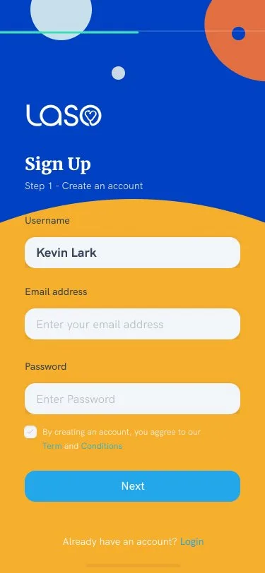 LASO Health: Signup 1