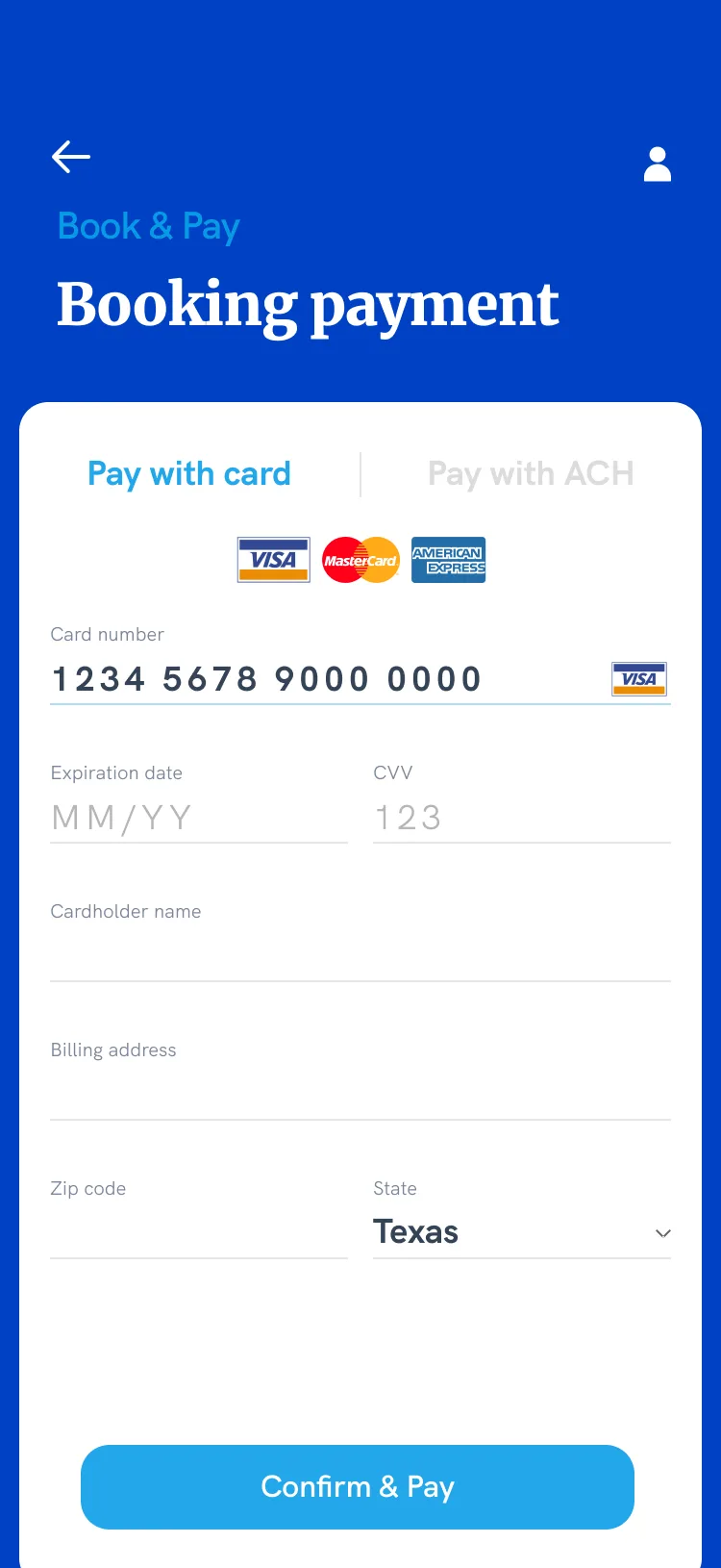 LASO Health: 8 · Pay by card