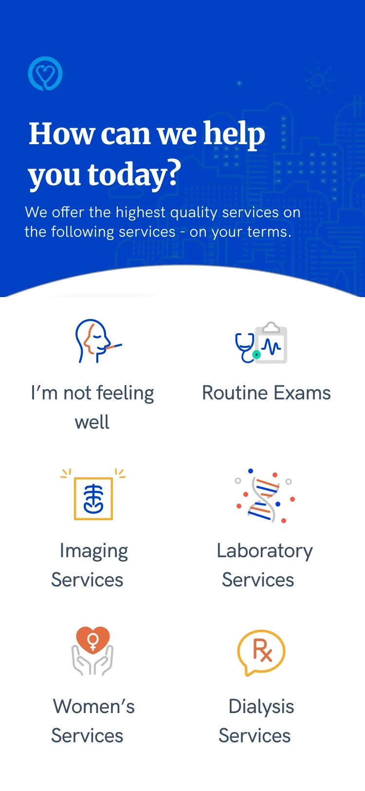LASO Health: 2 · Choose a service