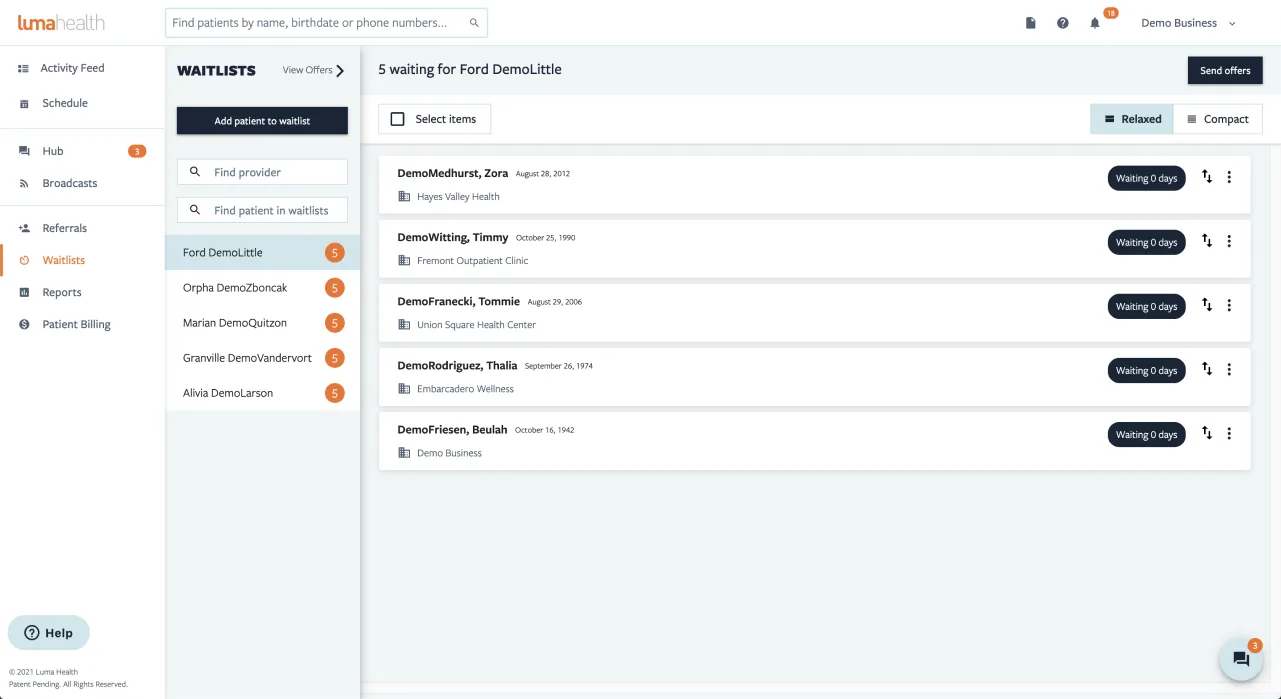 Luma Health: Waitlist