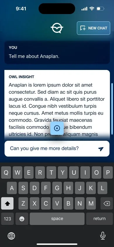 Blue Owl: Largetext