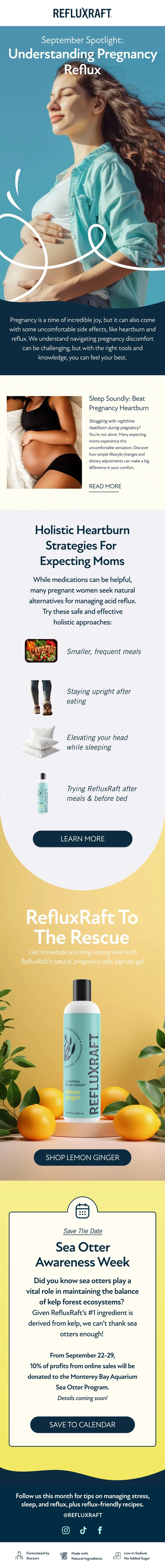 RefluxRaft: Pregnancy awareness email
