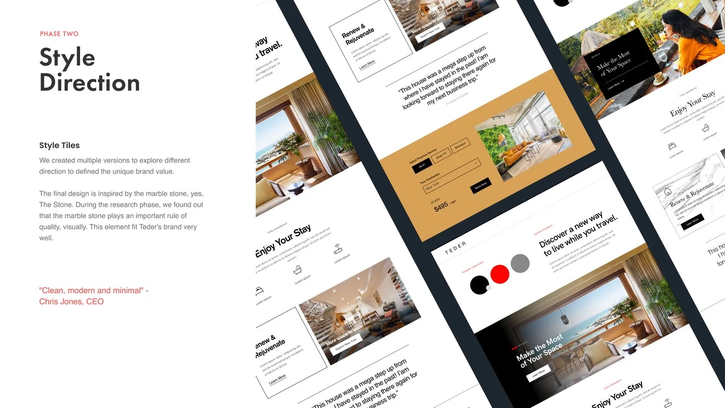 Dribe & Teder design screen
