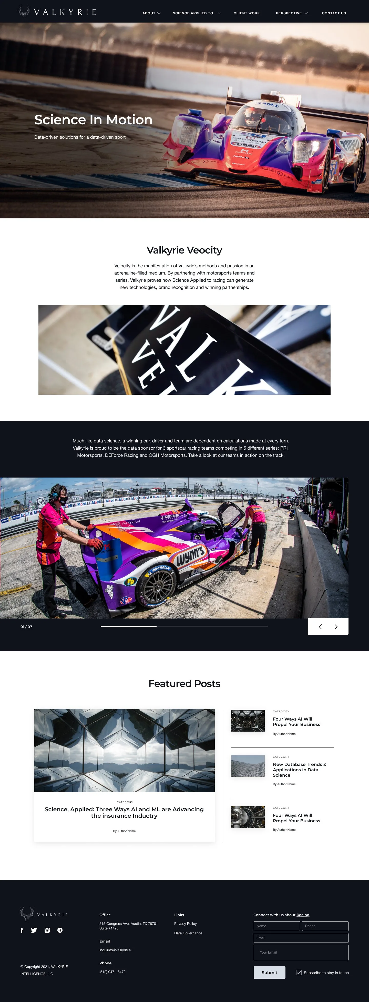 Valkyrie: motorsports
