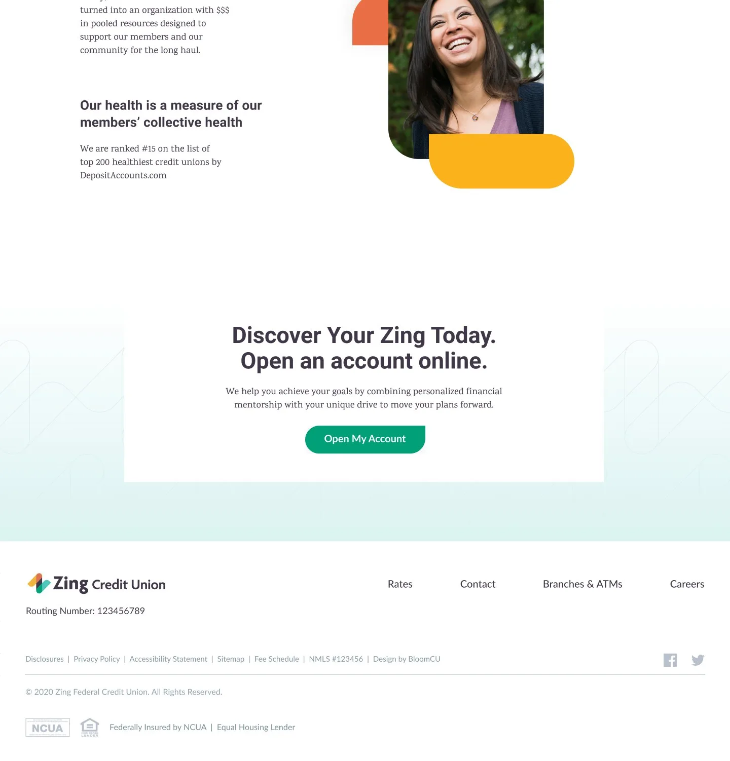 Zing CU: wsa zing footer