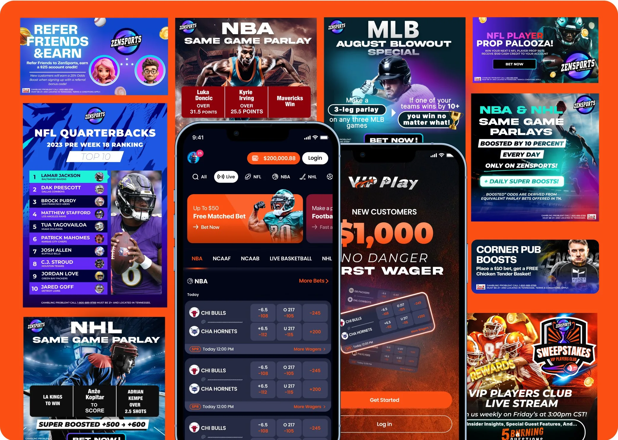 ZenSports → VIP Play: zen panel
